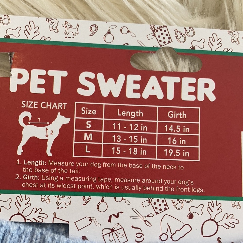 NWT dog holiday pet sweater Christmas gnomes ugly Christmas sweater for dog cat - Picture 11 of 16